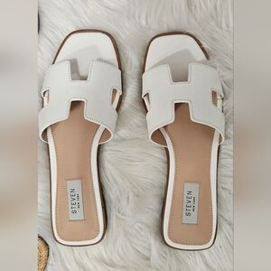 Steven By Steve Madden Cream Slide Sandals